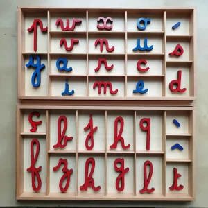 Alphabet mobile Montessori et Boîte de Rangement (2 versions)