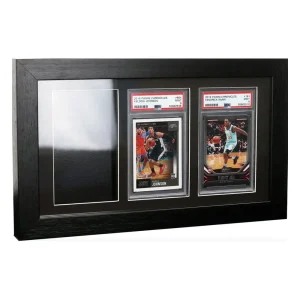 Cadre d´affichage pour cartes gradées avec 3 PSA Graded Cards – EVORETRO