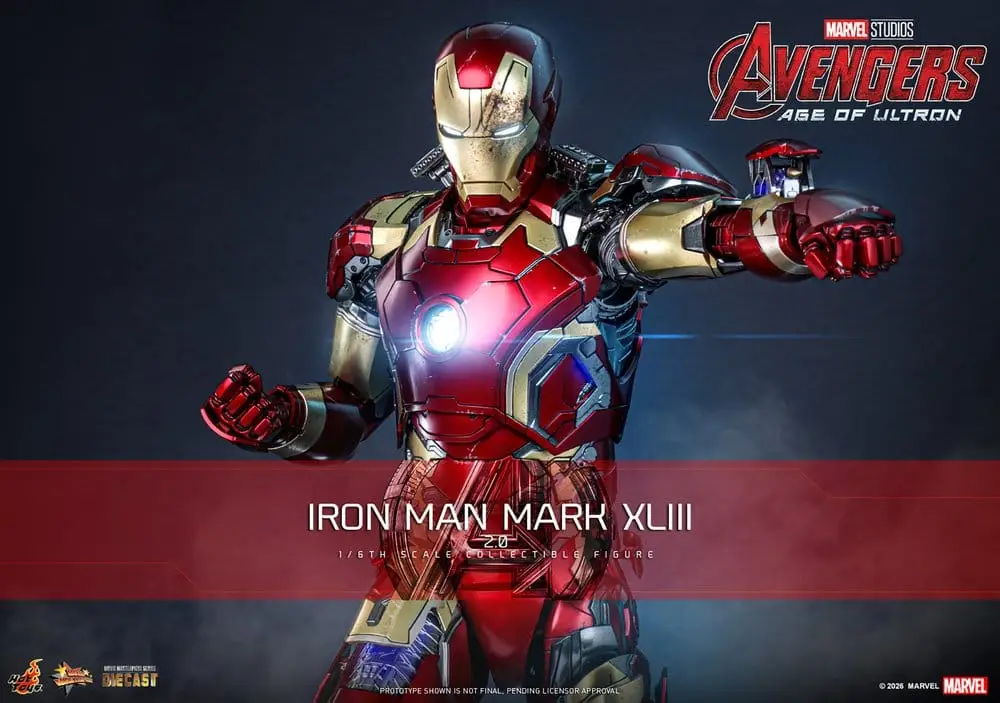 Avengers : L’Ère d’Ultron figurine Movie Masterpiece Diecast 1/6 Iron Man Mark XLIII (2.0) – HOT TOYS