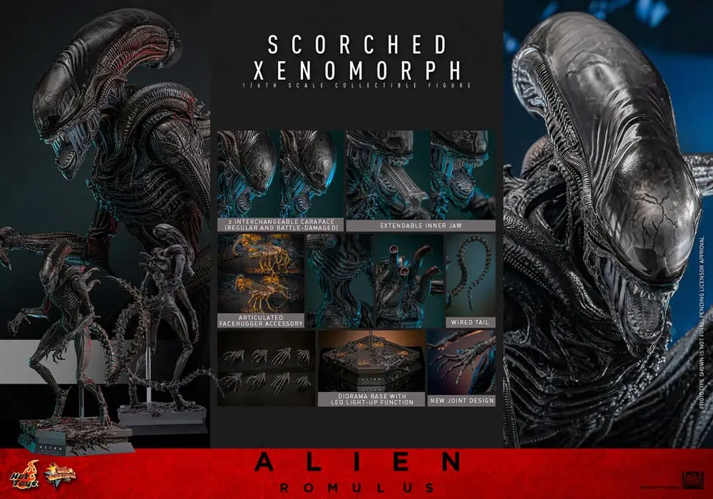 Alien: Romulus figurine Movie Masterpiece 1/6 Scorched Xenomorph – HOT TOYS – Image 7