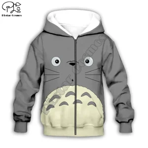 Sweat Totoro Étonné à Zip