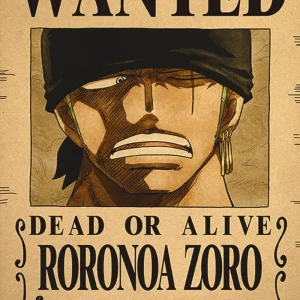 Affiche One Piece Wanted - Roronoa Zoro