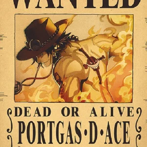 Affiche One Piece Wanted - Portgas D. Ace